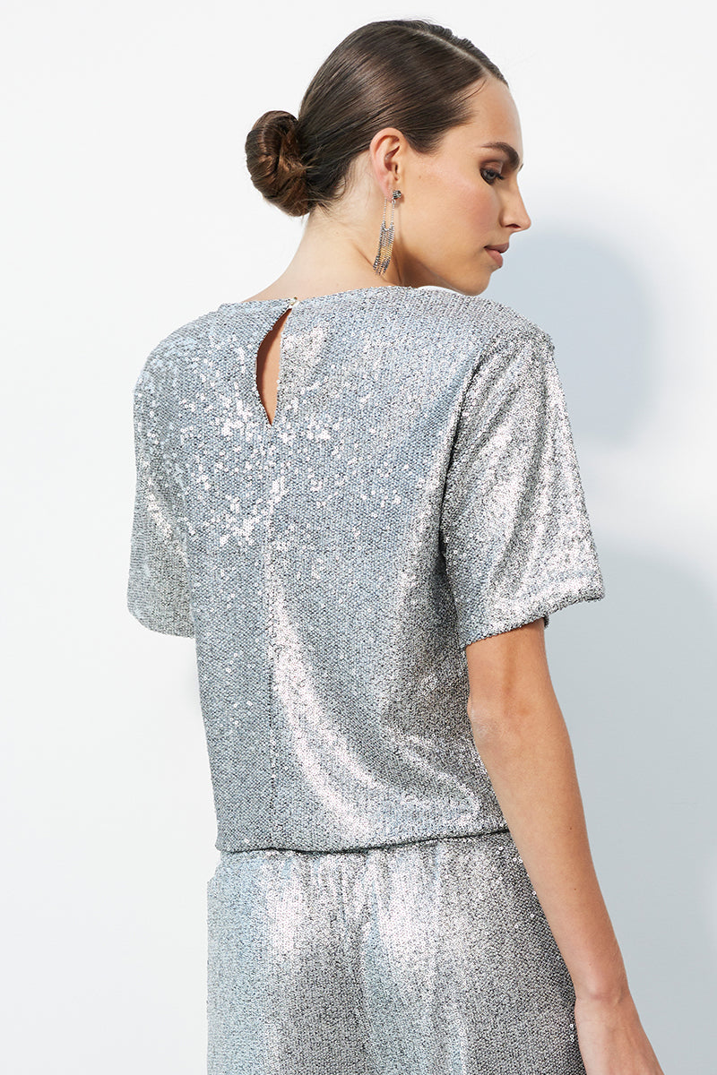 KEYHOLE-BACK CROPPED TEE