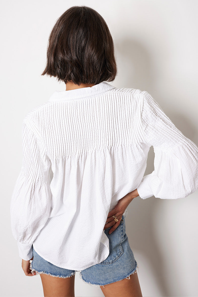PINTUCK PEASANT BLOUSE