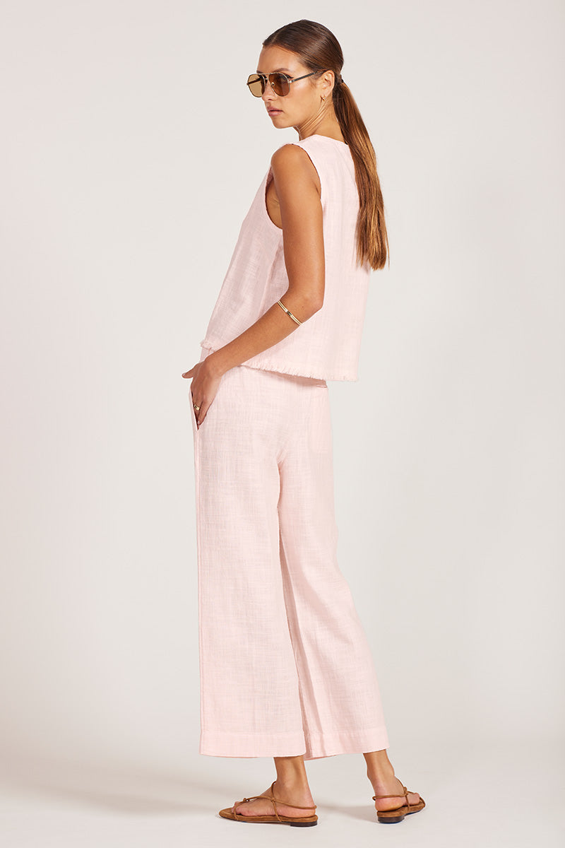 CROPPED FAUX FLY PANT