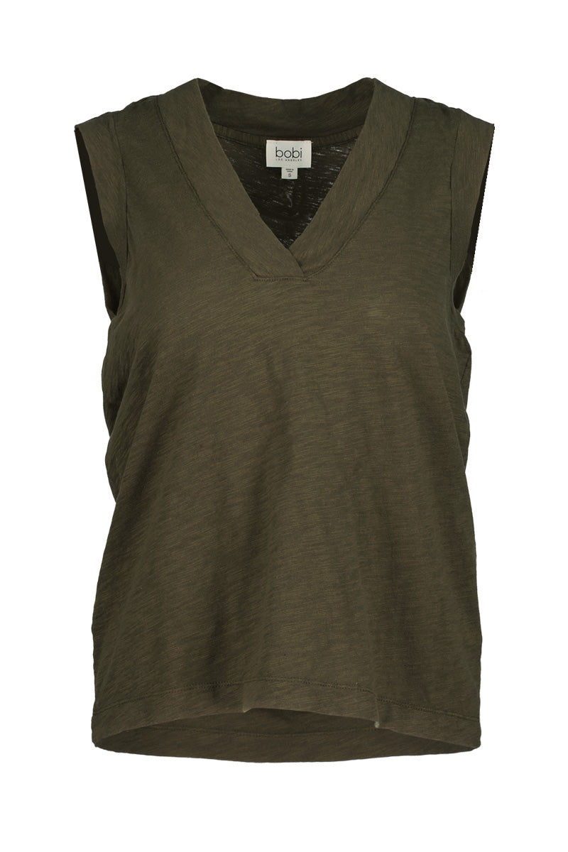 BANDED VNECK TANK