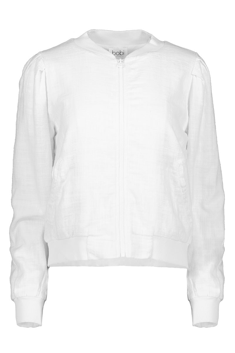 PUFF SLEEVE BOMBER JACKET