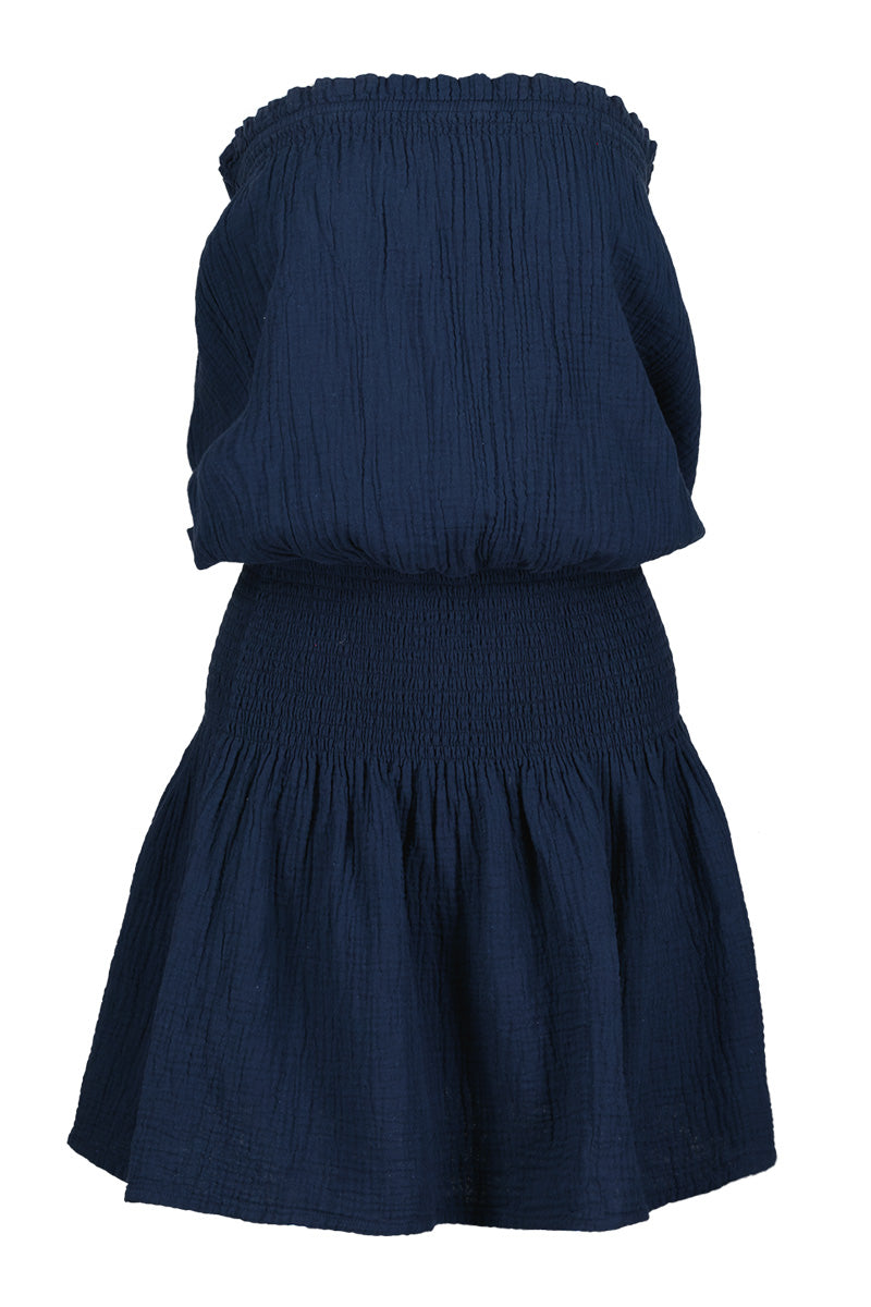 SMOCKED TUBE COVER UP DRESS