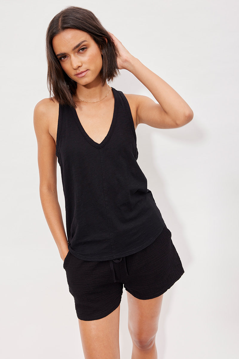 SEAMED VNECK TANK