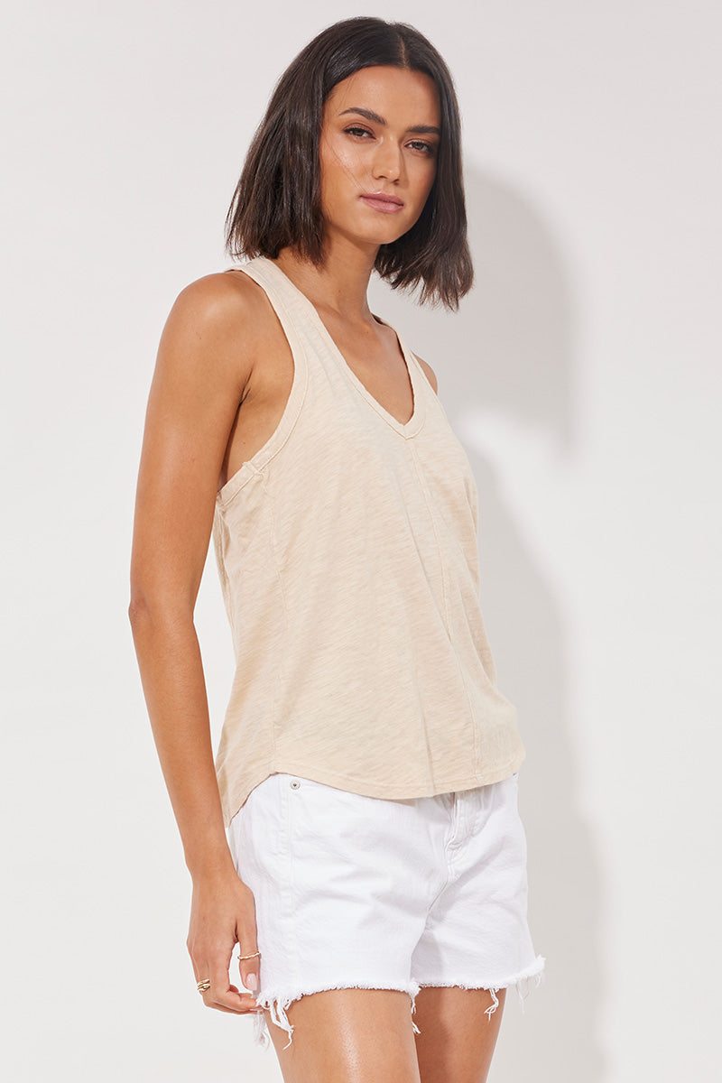SEAMED VNECK TANK