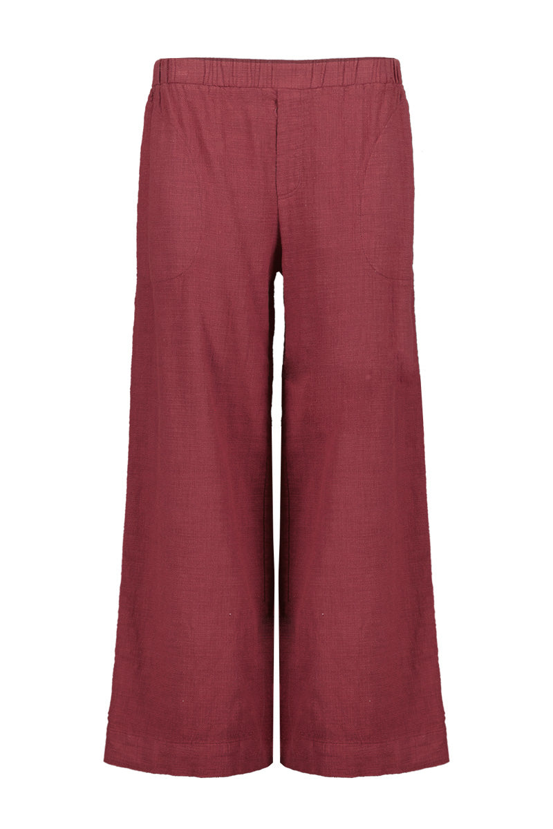 CROPPED FAUX FLY PANT