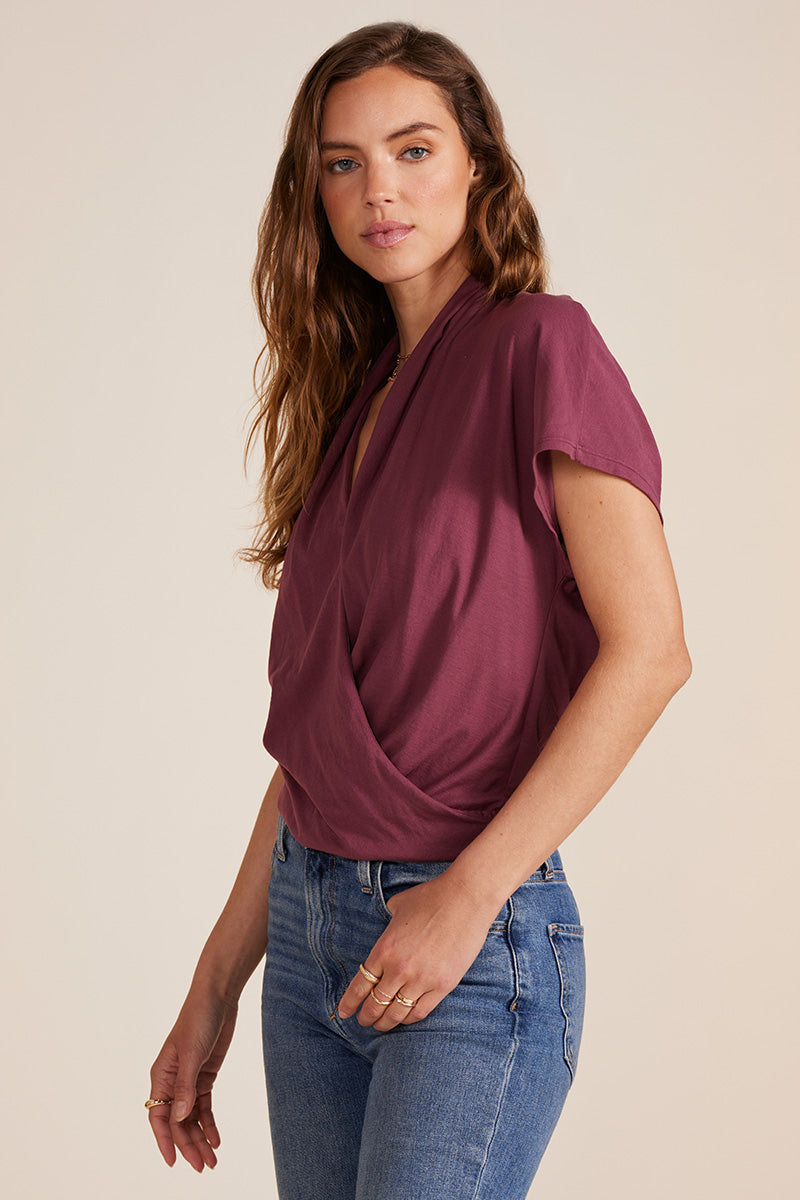 SURPLICE DROP SHOULDER TEE