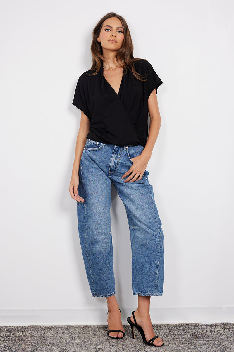 SURPLICE DROP SHOULDER TEE