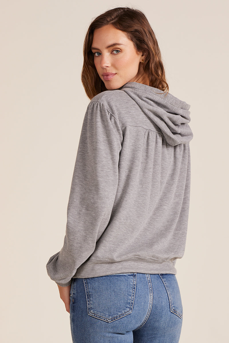 PUFF SLEEVE PULLOVER HOODIE