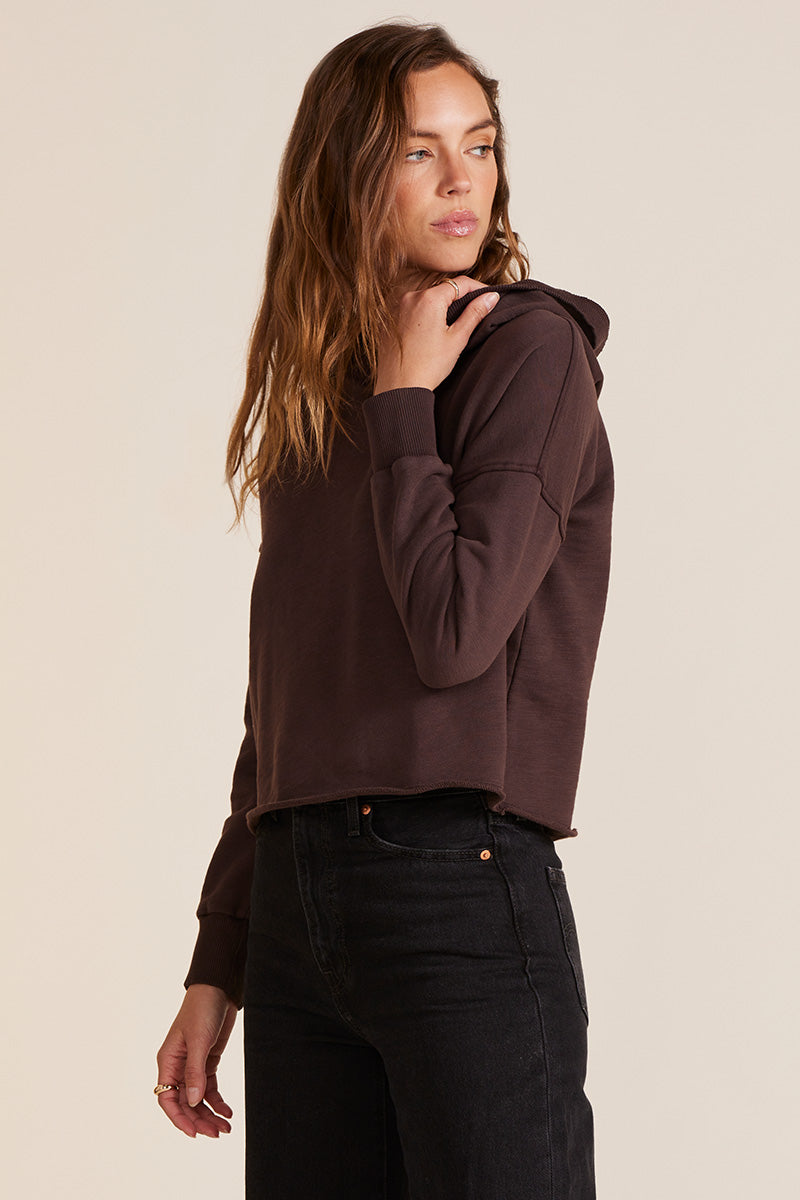 HI LOW CROPPED HOODIE