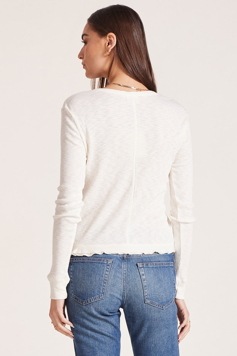 RUFFLE CARDIGAN