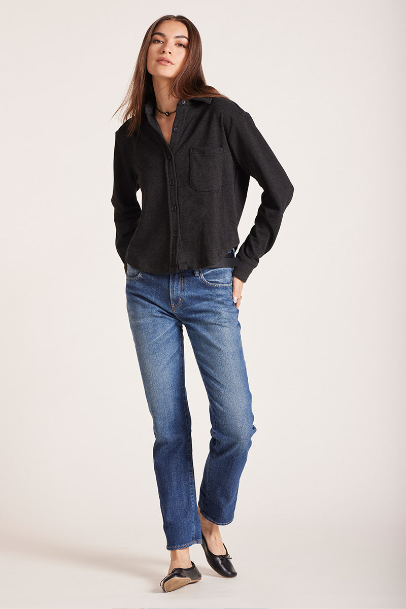 CROPPED BUTTON UP
