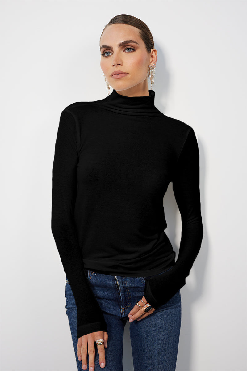 LONG SLEEVE MOCK TURTLENECK
