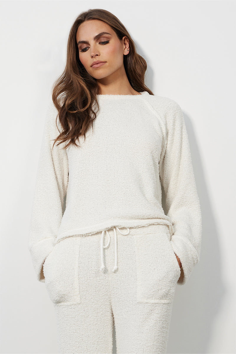 Brushed Feeling Crew Neck Raglan Long Sleeve