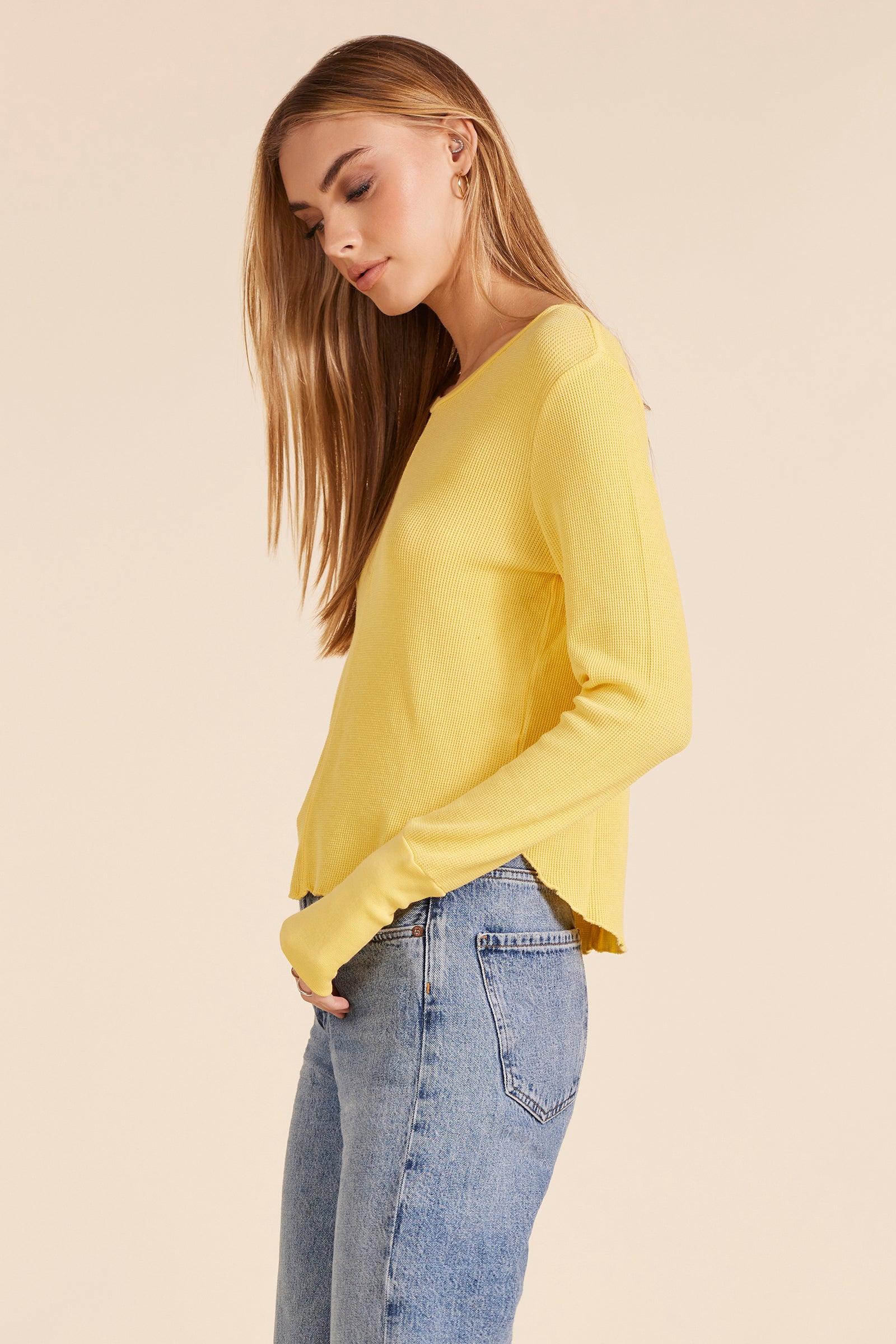 CROPPED BOXY LONG SLEEVE TEE