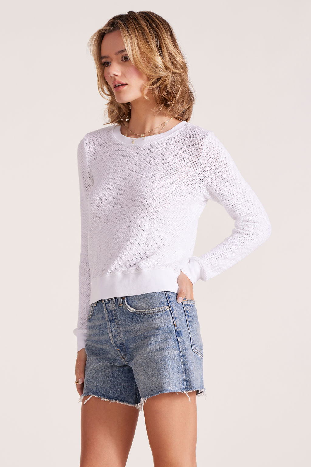 MESH CREW PULLOVER - bobi Los Angeles