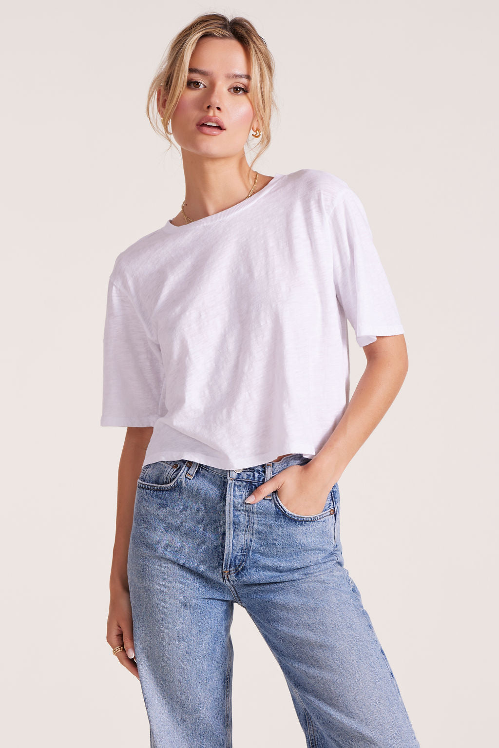 CENTER BACK SEAM CROP TOP - bobi Los Angeles