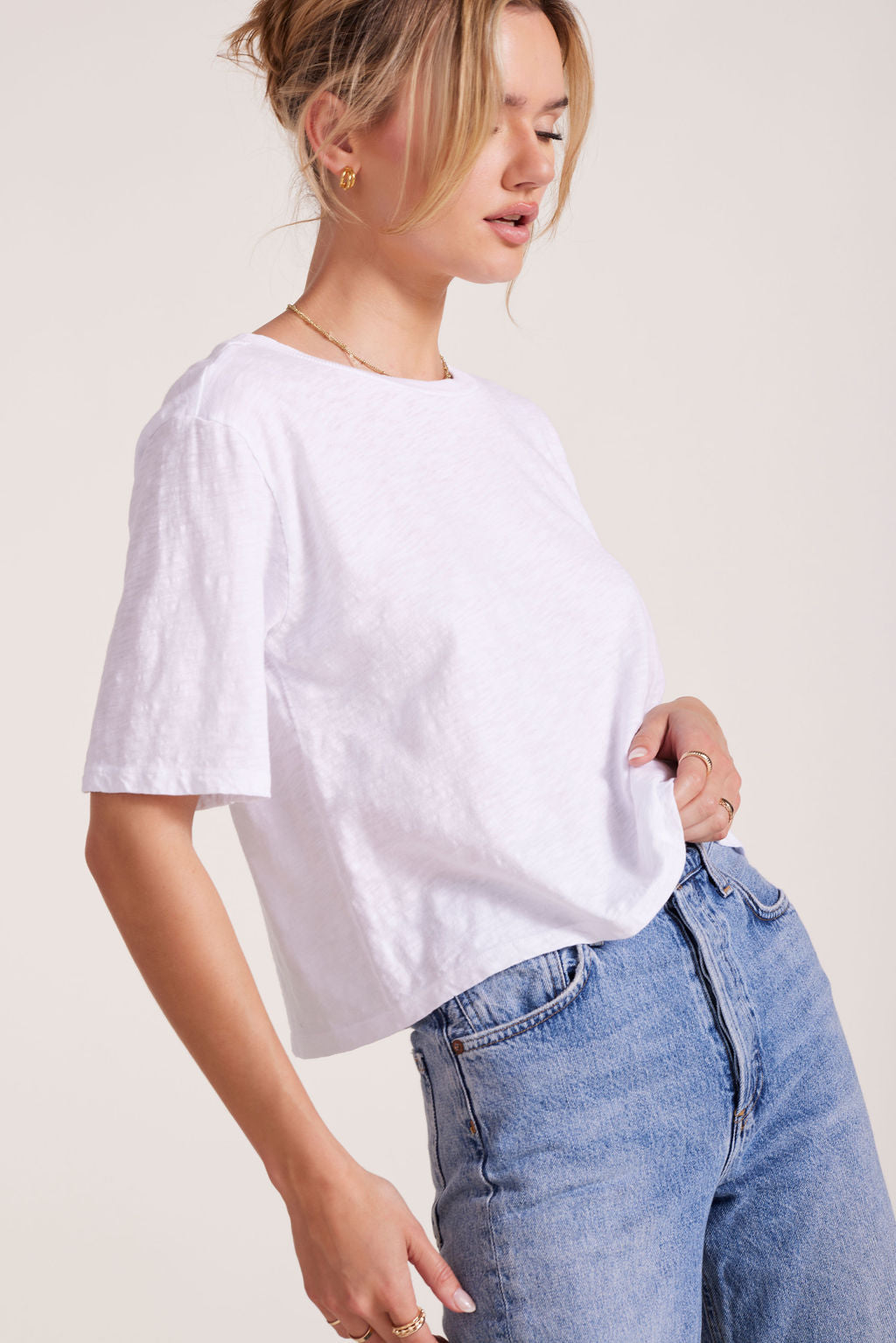 CENTER BACK SEAM CROP TOP - bobi Los Angeles