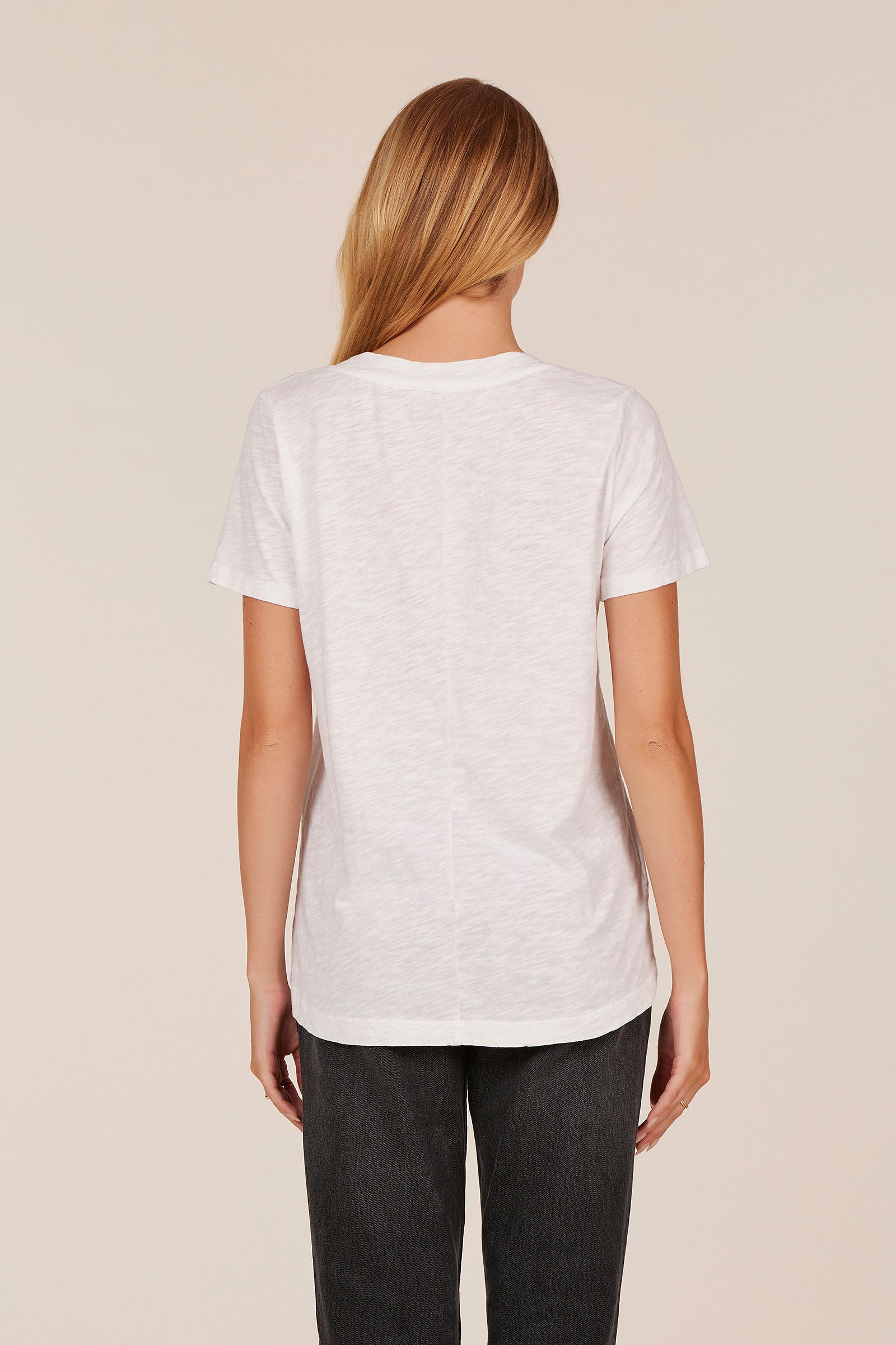 RAW EDGE SHOULDER SEAM TEE
