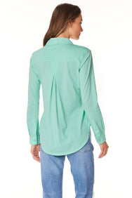 COLLARED BUTTON FRONT TEE