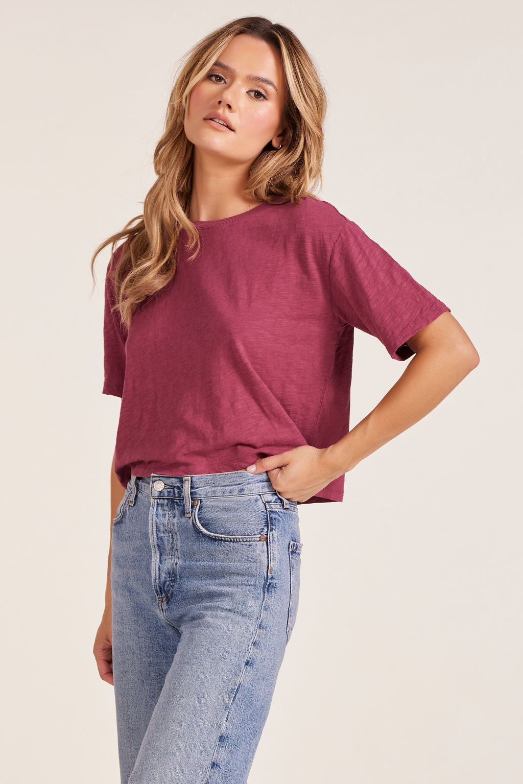CENTER BACK SEAM CROP TOP - bobi Los Angeles
