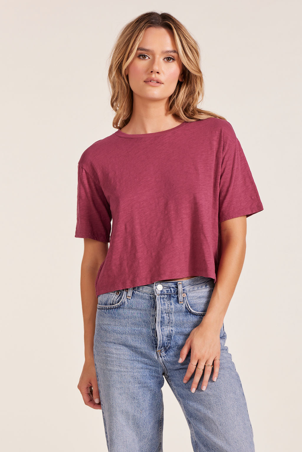 CENTER BACK SEAM CROP TOP - bobi Los Angeles