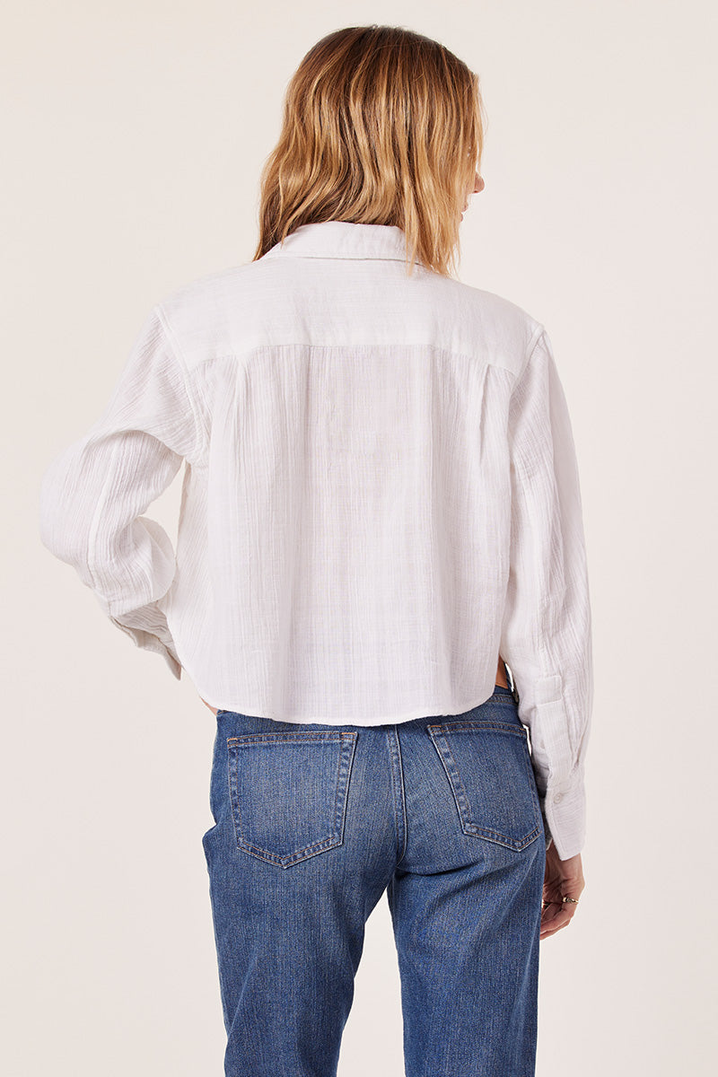 JUNE CROP BUTTON UP