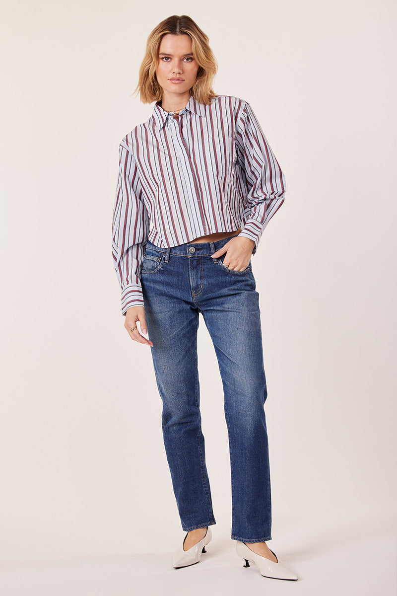 JUNE CROP BUTTON UP