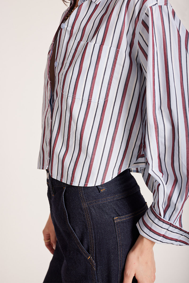 JUNE CROP BUTTON UP