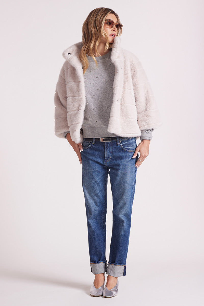 JEWELED RAGLAN PULLOVER