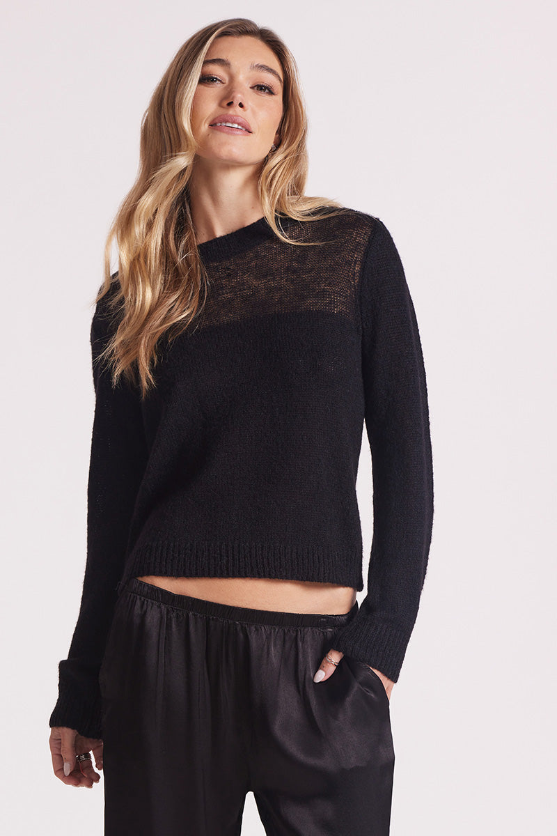 SHEER BLOCKED SWEATER