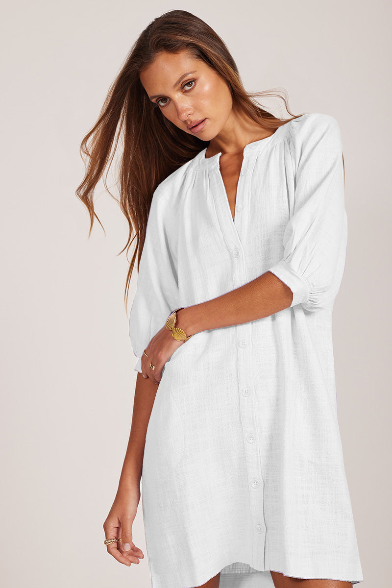BUTTON FRONT DAY DRESS