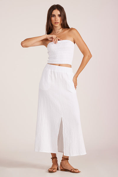 tope tube top チューブトップ白 TEXTURED TUBE TOP