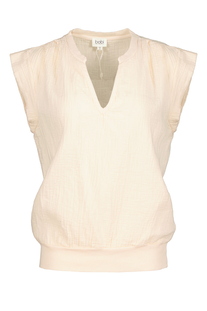 GWEN SPLIT NECK TEE