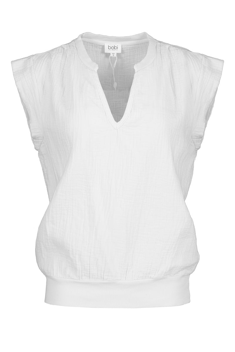 GWEN SPLIT NECK TEE