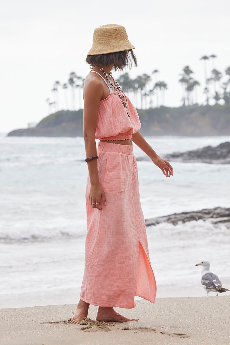 SPLIT FRONT MAXI SKIRT