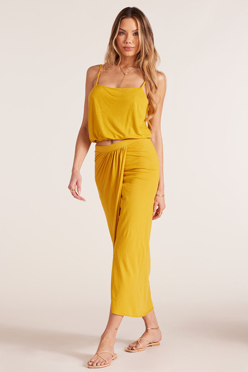 DRAPED MIDI SKIRT