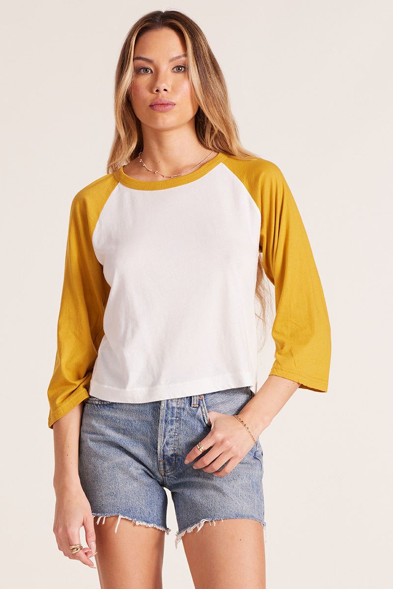 COLOR BLOCK CREW NECK RAGLAN