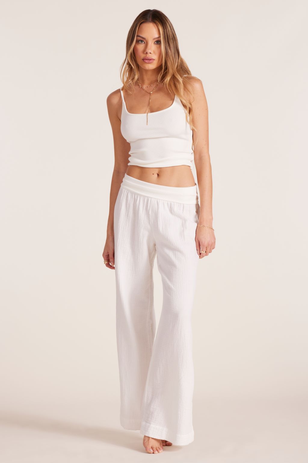 FOLD OVER WAIST BEACH PANT