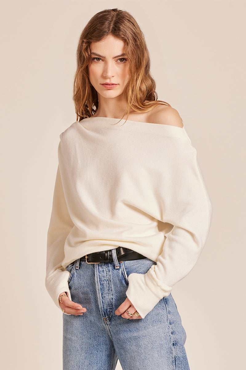 DROP SLEEVE BOAT NECK