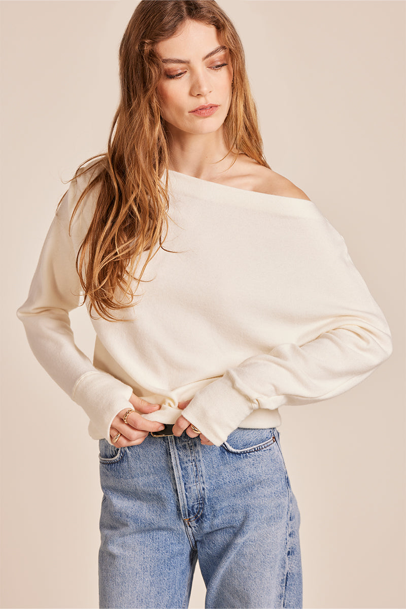 DROP SLEEVE BOAT NECK