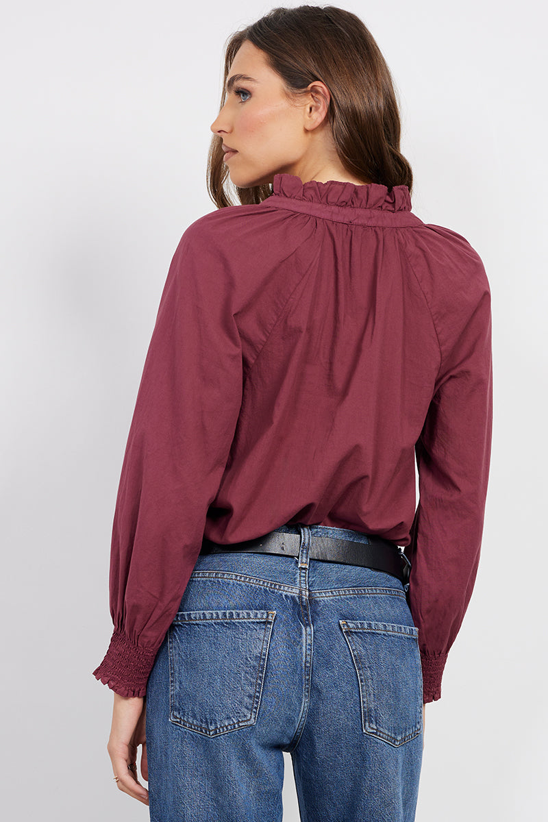 RAGLAN BUTTON-UP SMOCK SLEEVE