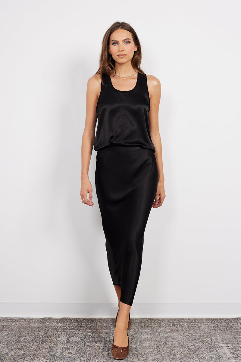 MIDI BIAS CUT SKIRT