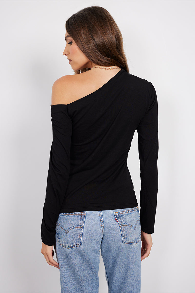 ONE SHOUDLER LONG SLEEVE TOP