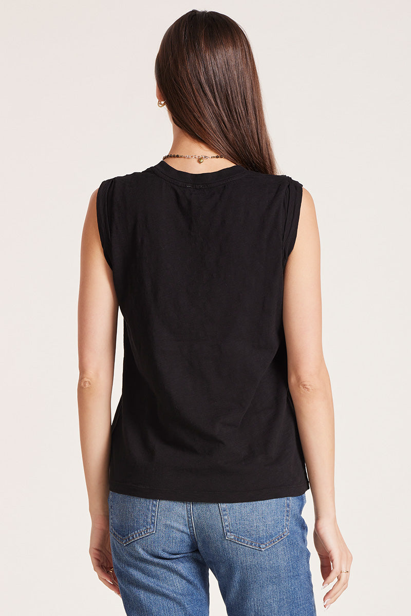 PLEATED MUSCLE TANK