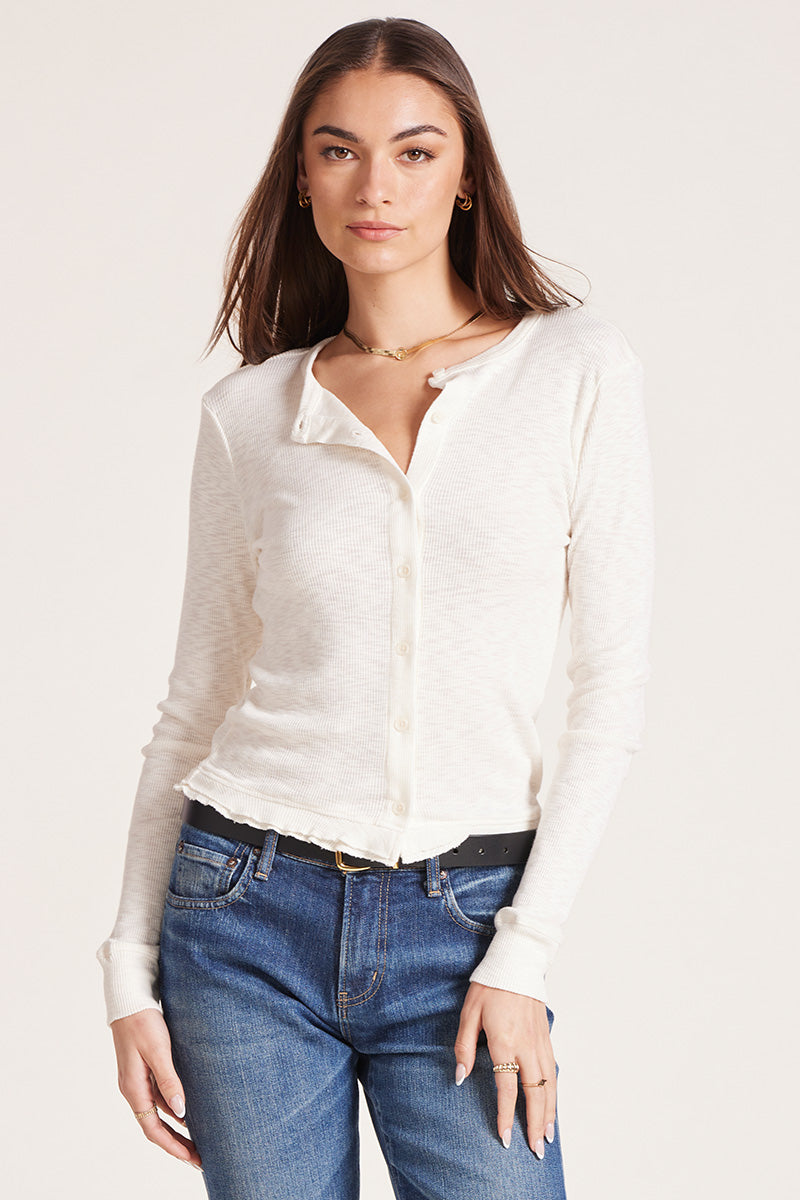 RUFFLE CARDIGAN