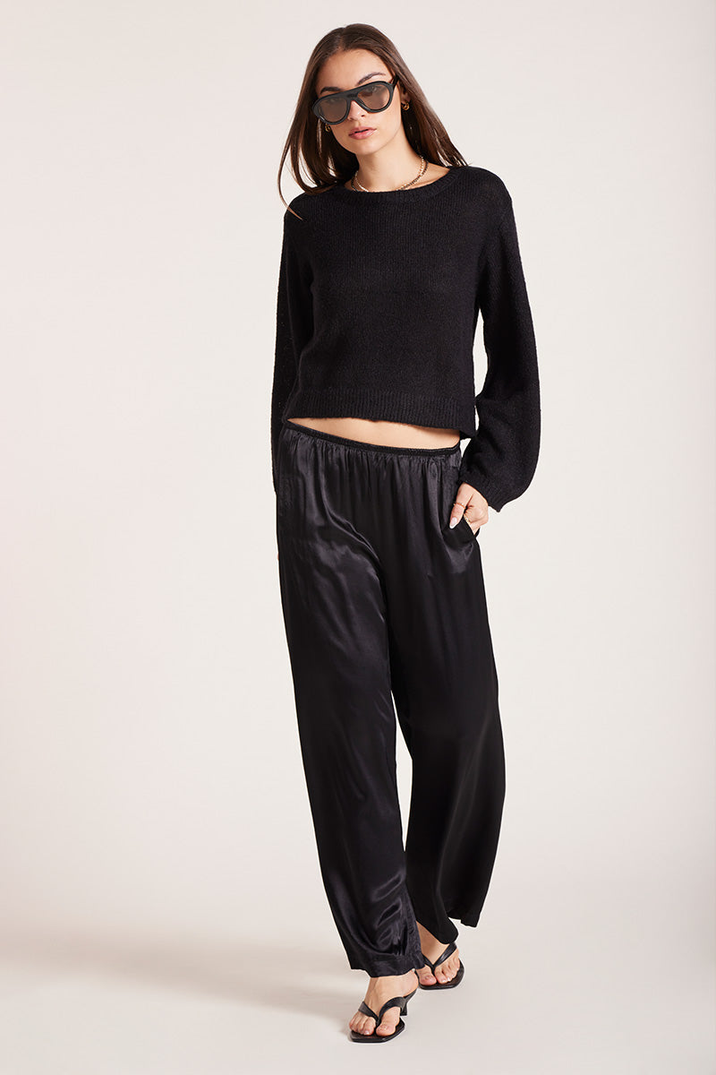 DRAPED WIDE LEG PANT
