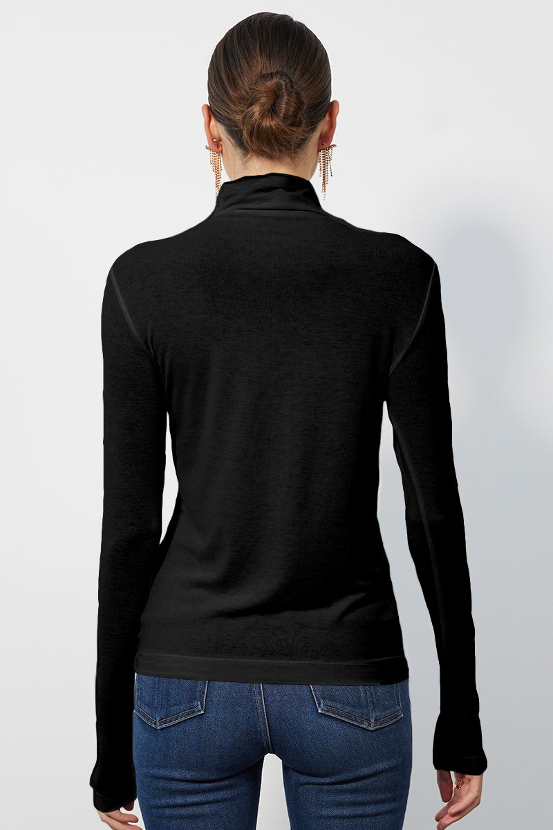 LONG SLEEVE MOCK TURTLENECK