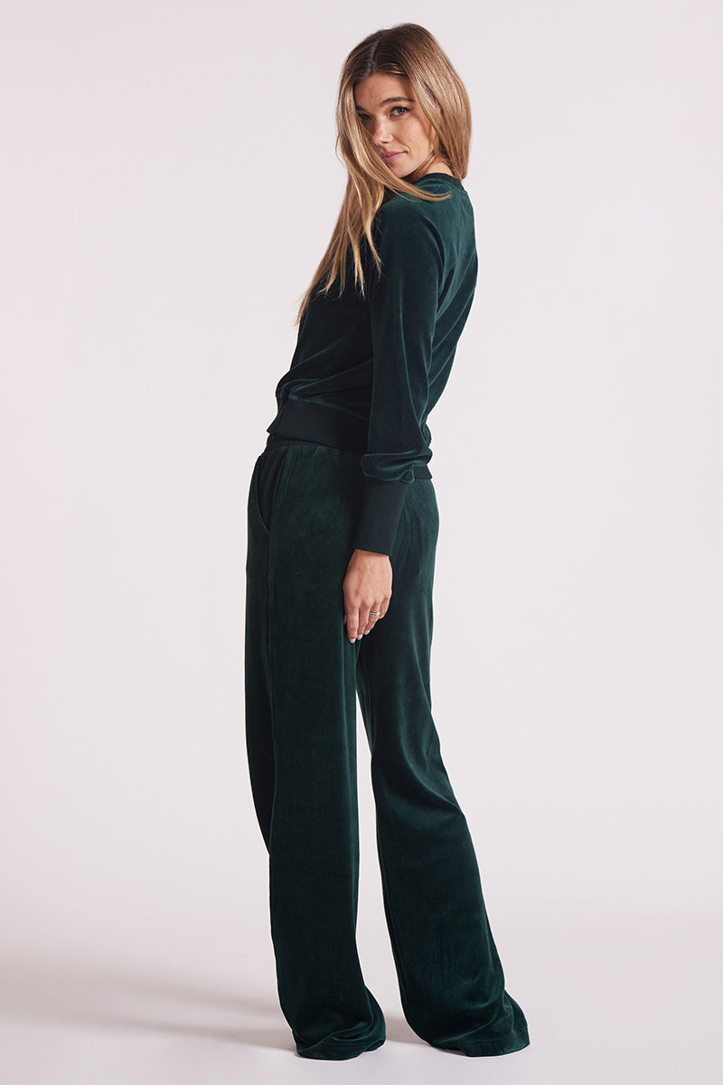 RIB MIX WIDE LEG PANT