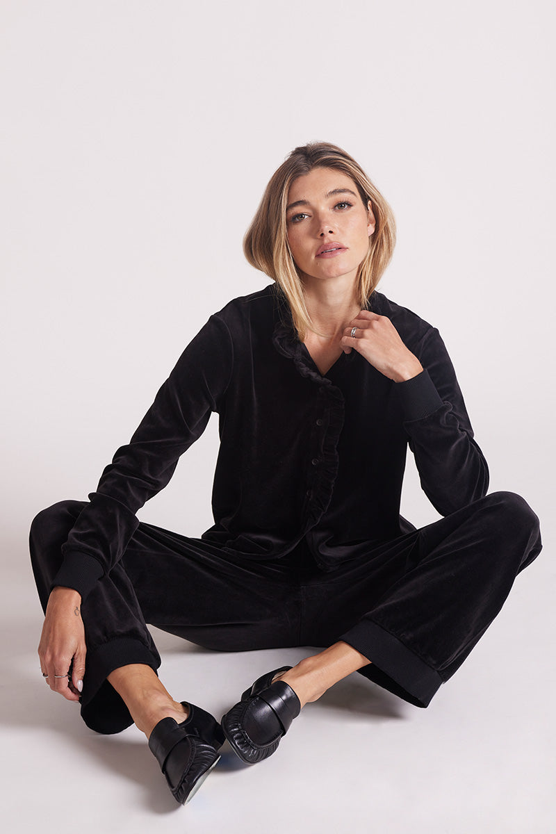 ROSIE RUFFLE BUTTON UP