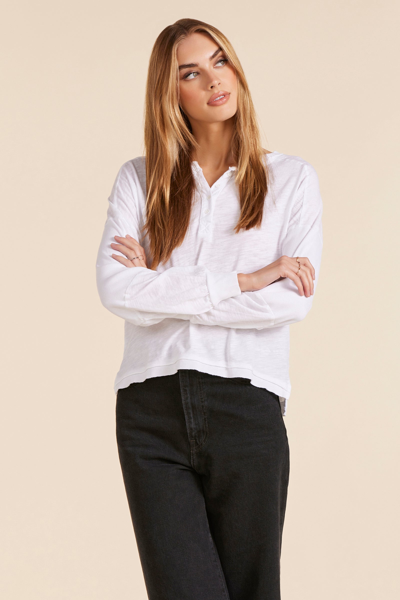 RIB MIX HENLEY